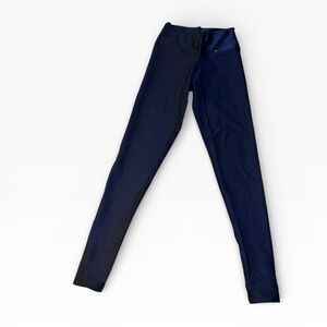 Athletic Works Womens Shiny Black Athletic Leggings Size Small